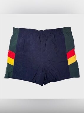 Vintage ProSpirit Colorblock Swim Trunks Large Navy 90s retro vacation beach